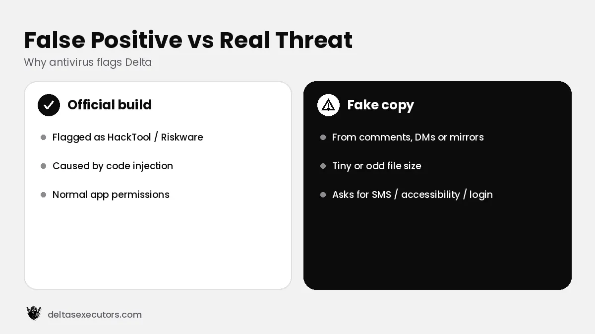 Delta Executor antivirus false positive versus real malware